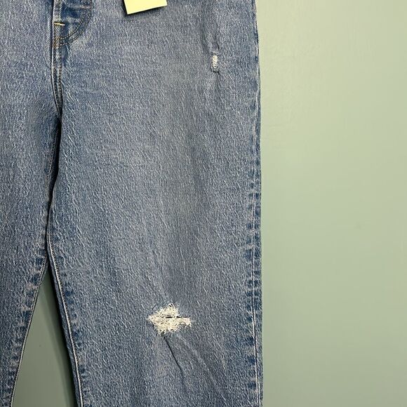 Levi’s Ribcage Straight Ankle Distressed Jeans NWT - Picture 3 of 11